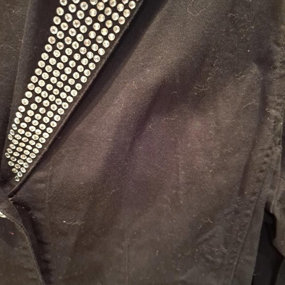 NEW Get Lucky‎ Black Blazer with Rhinestone Accents Size XL - Picture 2 of 6